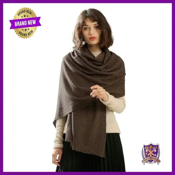Luxury Cashmere Merino Wool Blend Shawl Wrap Women All Season Travel Scarf